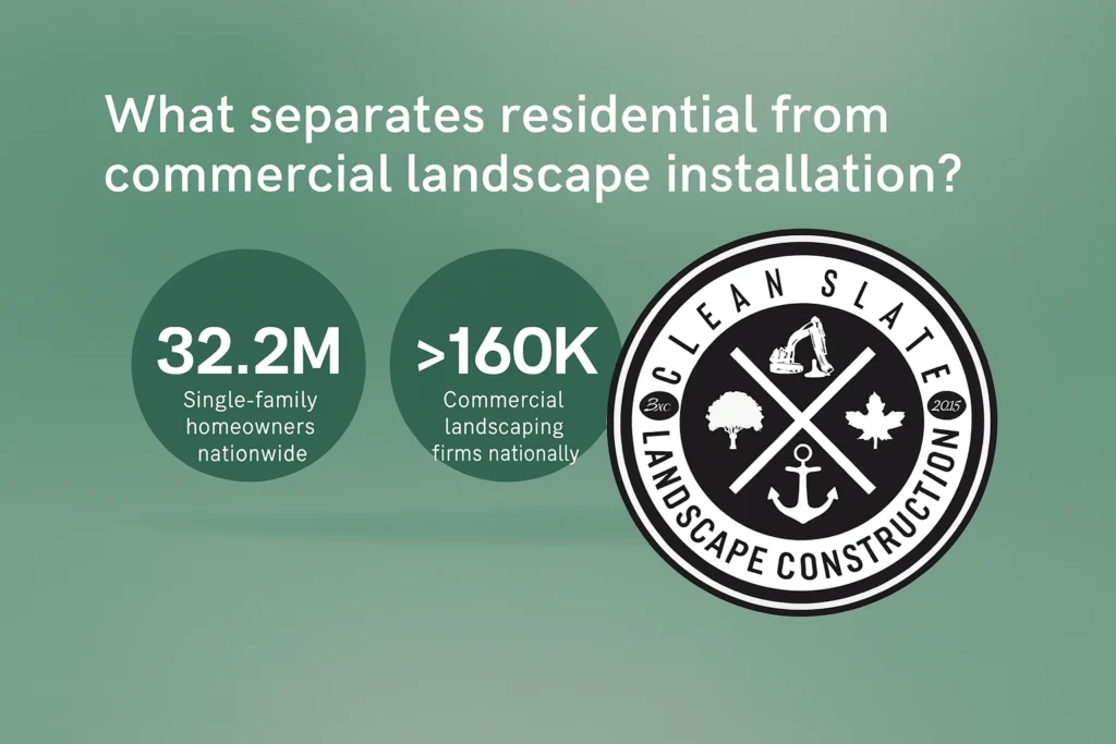 Residential vs Commercial Landscape Installation